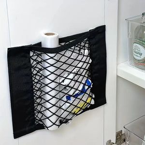 Plastic Bag Storage Mesh Bag (With adhesive tape)