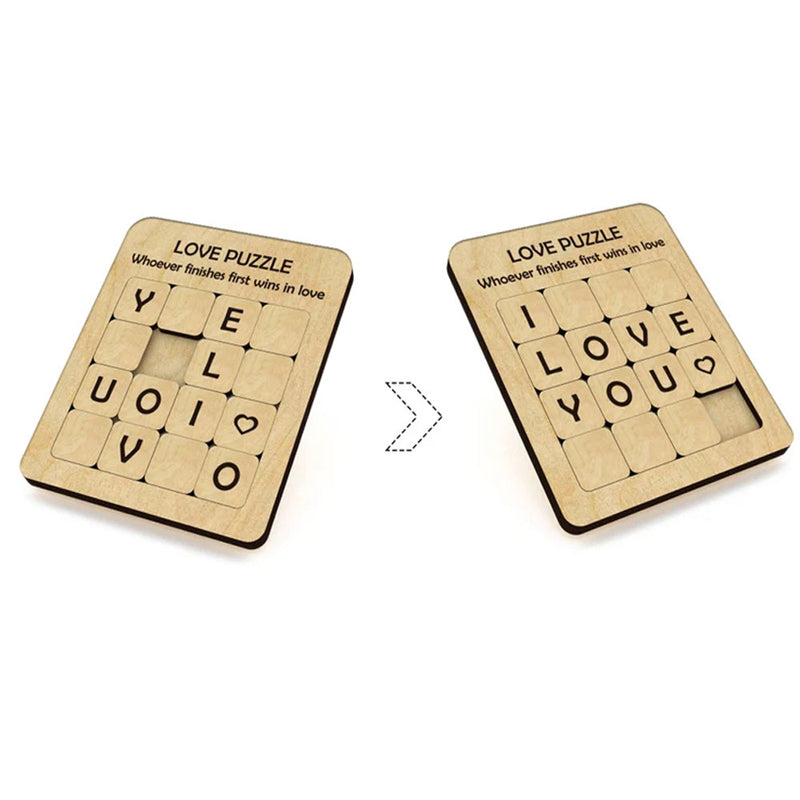 LOVE YOU Wooden Puzzle Game