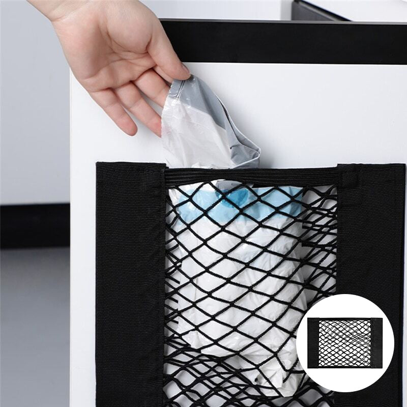 Plastic Bag Storage Mesh Bag (With adhesive tape)
