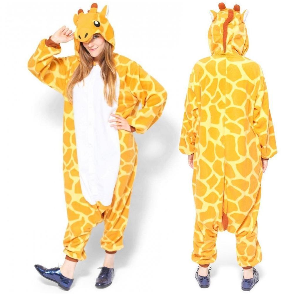 Animal cartoon warm hooded pajamas onesie