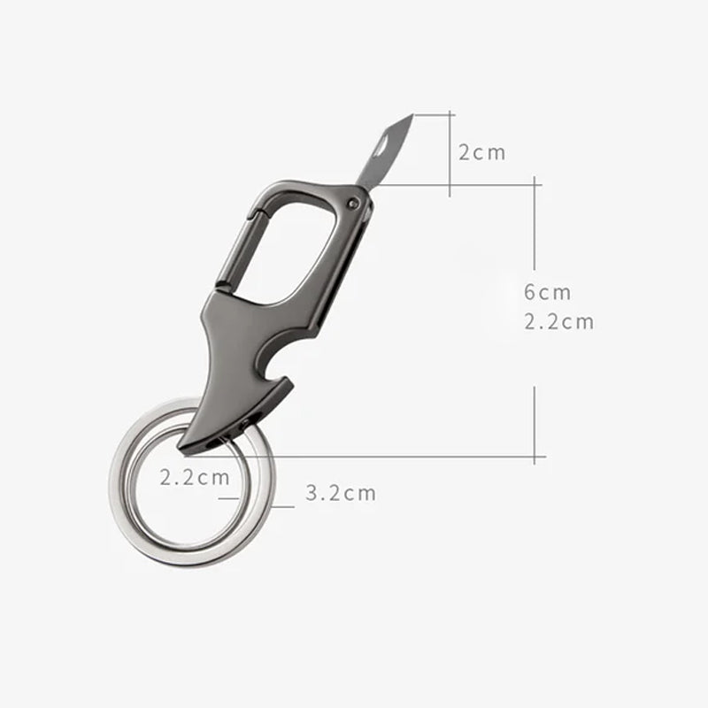 Multifunctional Pendant Bottle Opener Metal Double Ring Key Chain