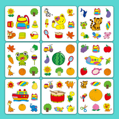Children's educational toy animal cards, 54Pcs