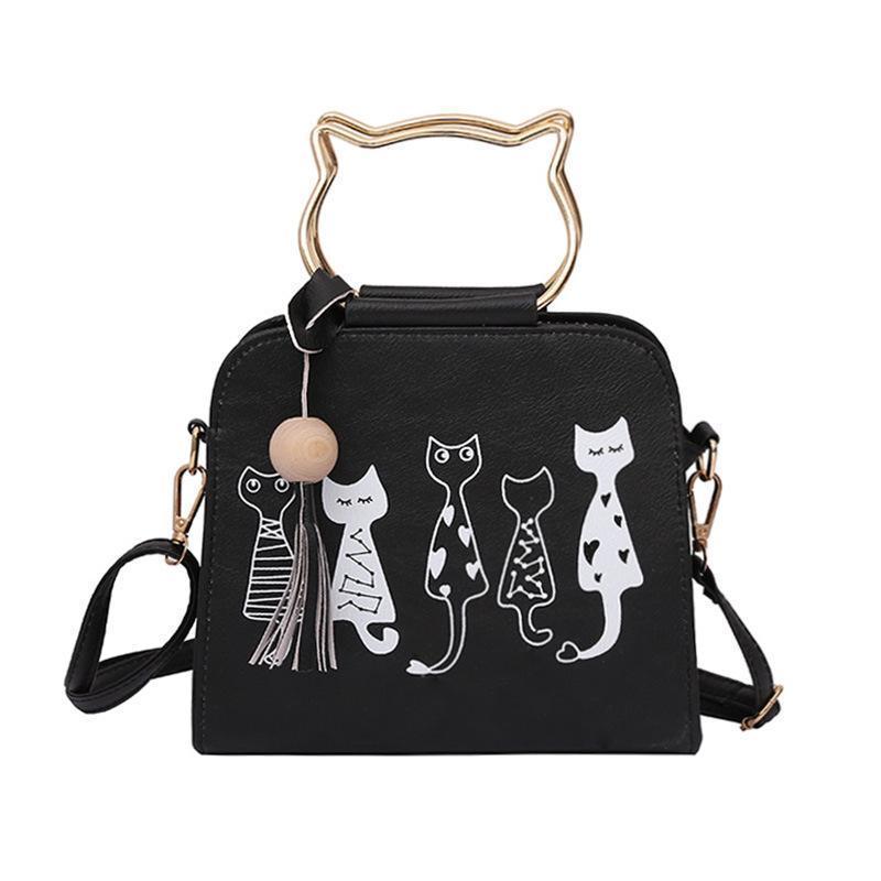 Printed kitten handbag