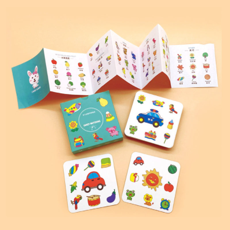 Children's educational toy animal cards, 54Pcs