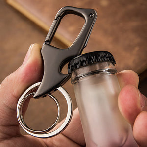 Multifunctional Pendant Bottle Opener Metal Double Ring Key Chain