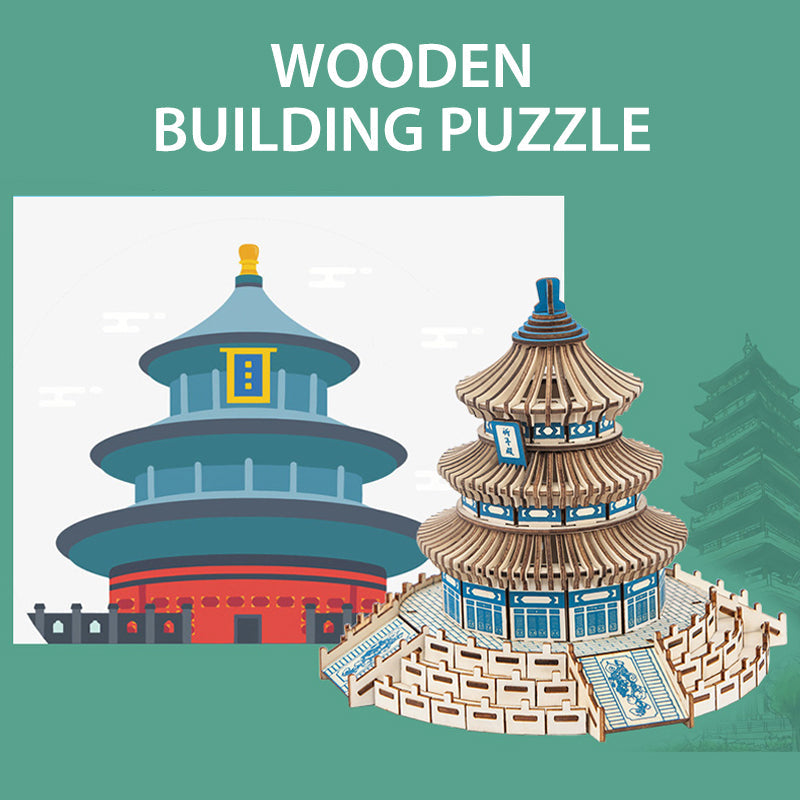 3D Wood Architecture Puzzle