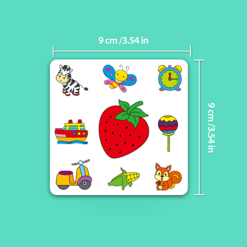 Children's educational toy animal cards, 54Pcs