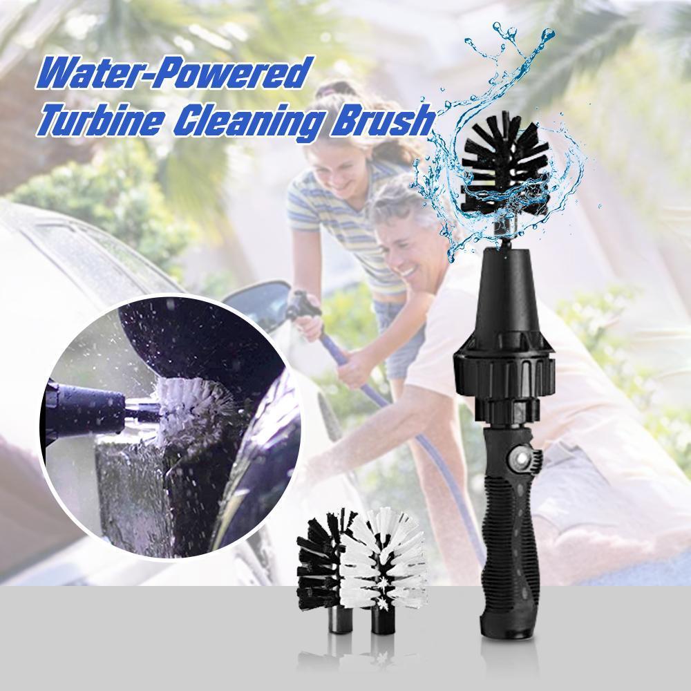 Water-Powered Turbine Cleaning Brush