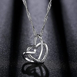 💞Interlocking Heart Necklace -👩‍❤️‍👩''God put us together to be sisters by heart''💝