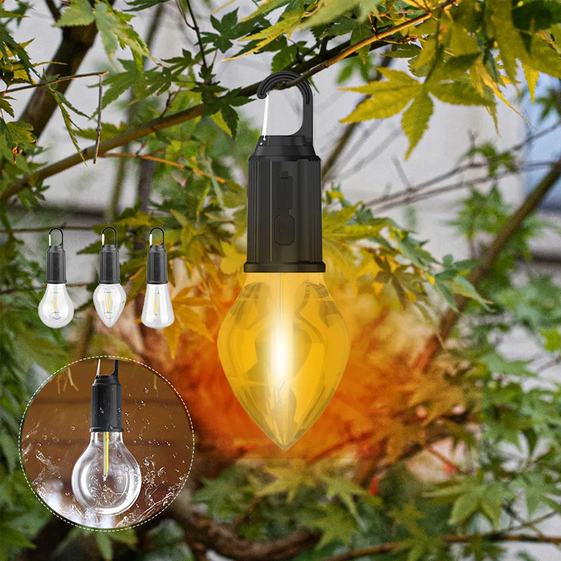 New Outdoor Camping Hanging Type-C Charging Retro Bulb Light