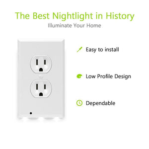 Hirundo Outlet Wall Plate With LED Night Lights