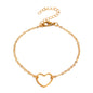 Heart Outline Ankle Bracelet