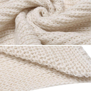 Hirundo Long Crochet Knitted Blanket Shawl