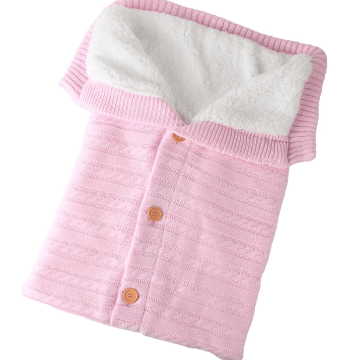 Baby knit button sleeping bag