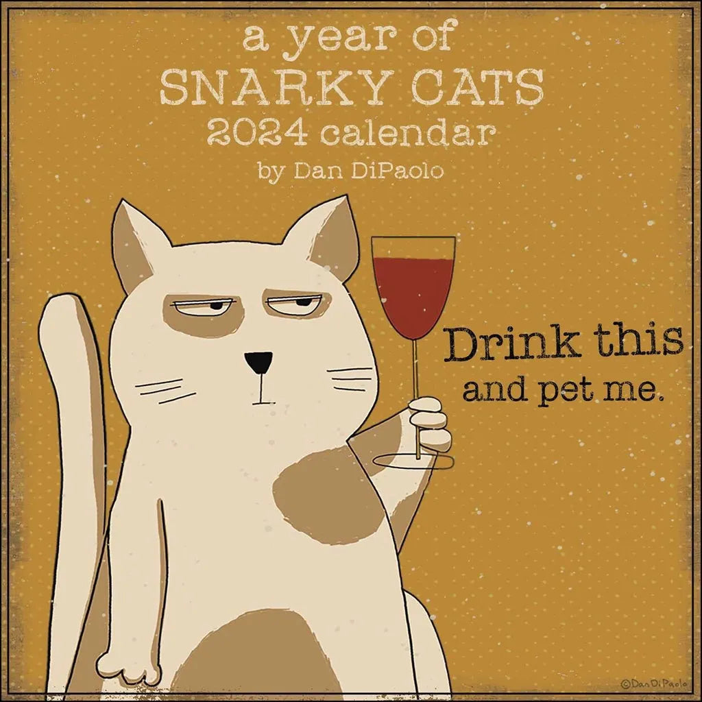 🐈‍⬛A Year of Snarky Cats 2024 Wall Calendar