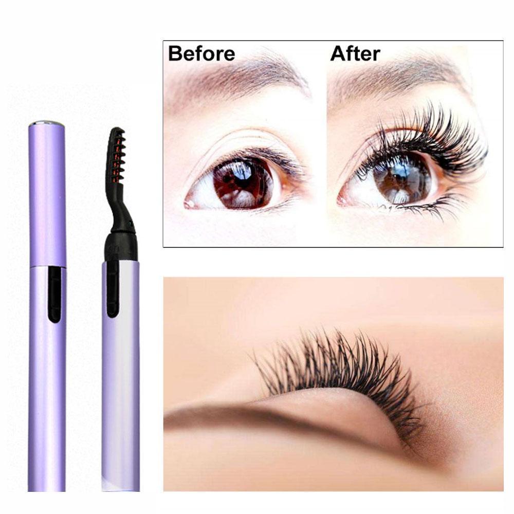 Electric Heated Eyelash Curler with Comb Design