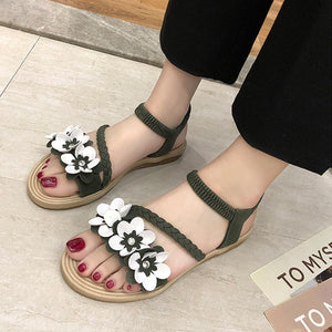 New Women's Sandals With Bohemian Flowers