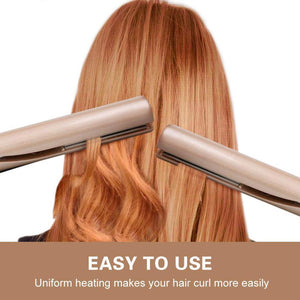 Hirundo 2-IN-1 Silky Hair Straightener & Curling Iron