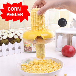 Corn Peeler with Circular Stainless Steel Blade Strips