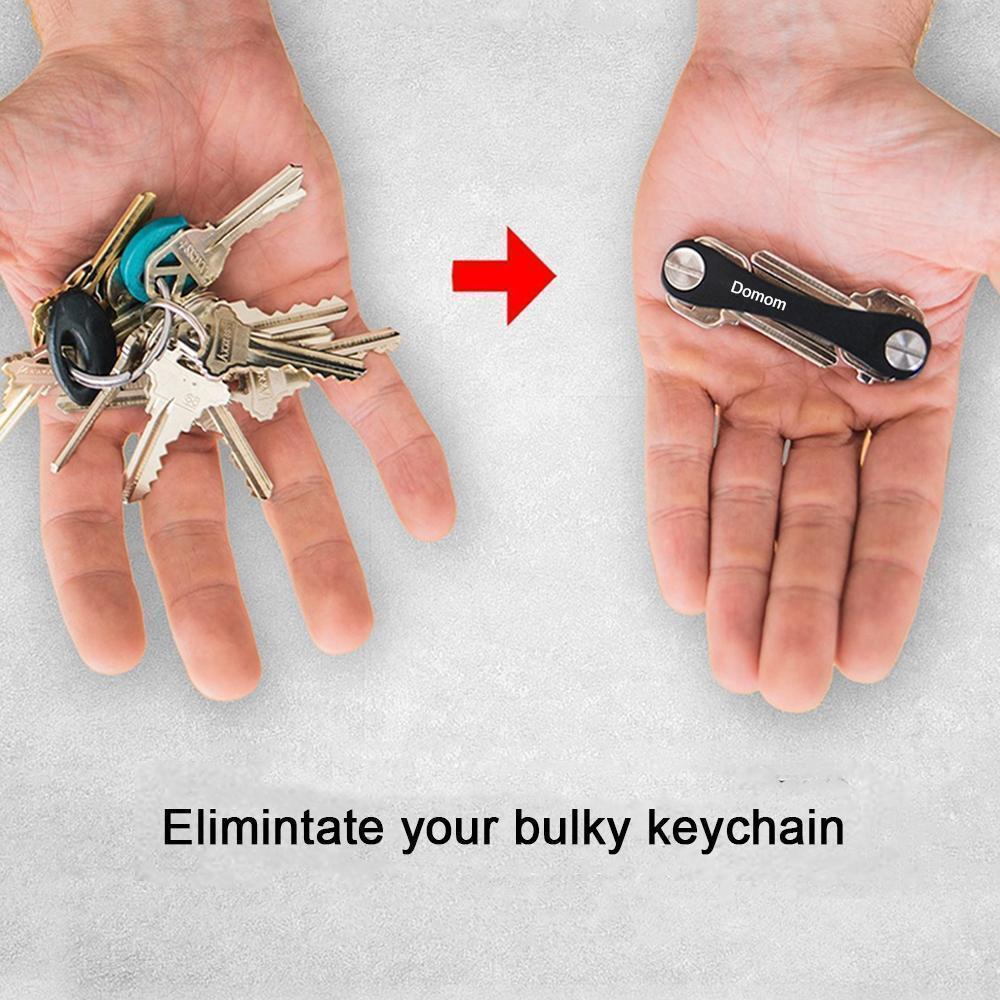 Domom Compact Key Holder and Keychain Organizer,2 Packs