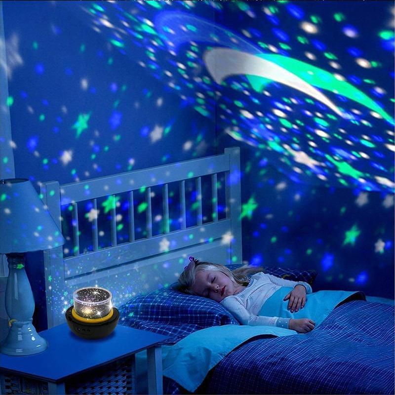 Multifunctional LED Night Light Star Projector Lamp, 5 Sets of Film