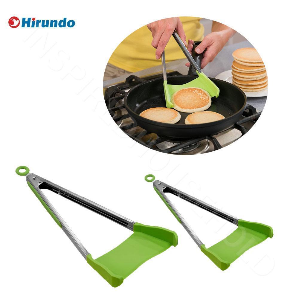 Hirundo 2 in 1 Kitchen Spatula and Tongs - 1 pair ( Large&Small）